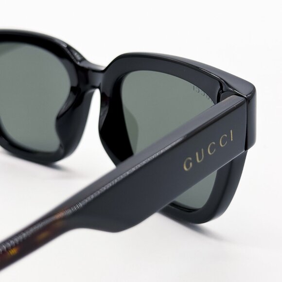 NEW GUCCI GG1670SK 001 UNISEX BLACK HAVANA GREY SUNGLASSES GUCCI - Picture 10 of 13